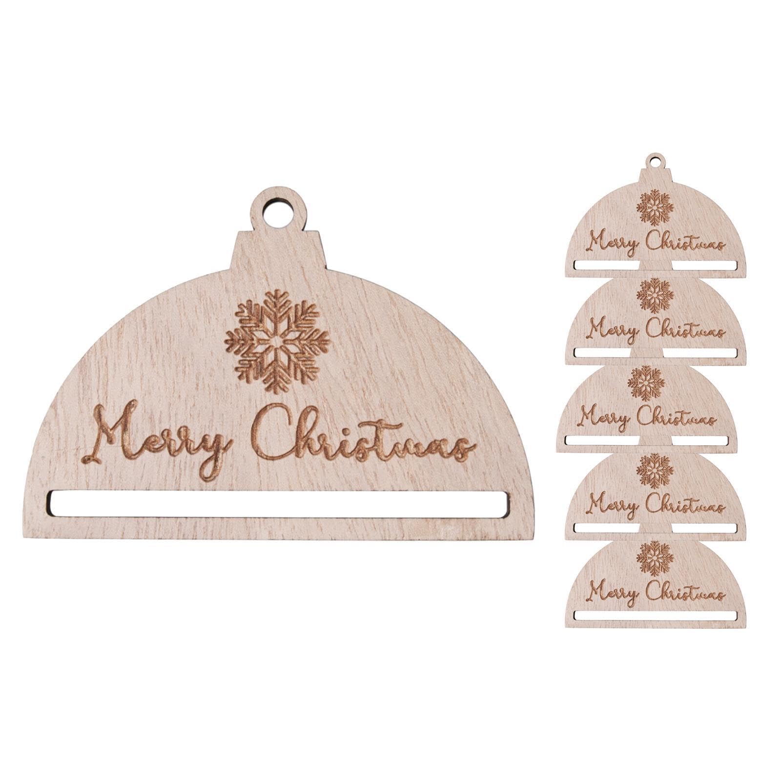 PIXZCSA Hanging Pendant Set Crafts Wooden Ornaments DIY Macrame Ornaments Christmas Tree Decorations Sufficient to Meet Christmas Party Decorative Needs. Semi