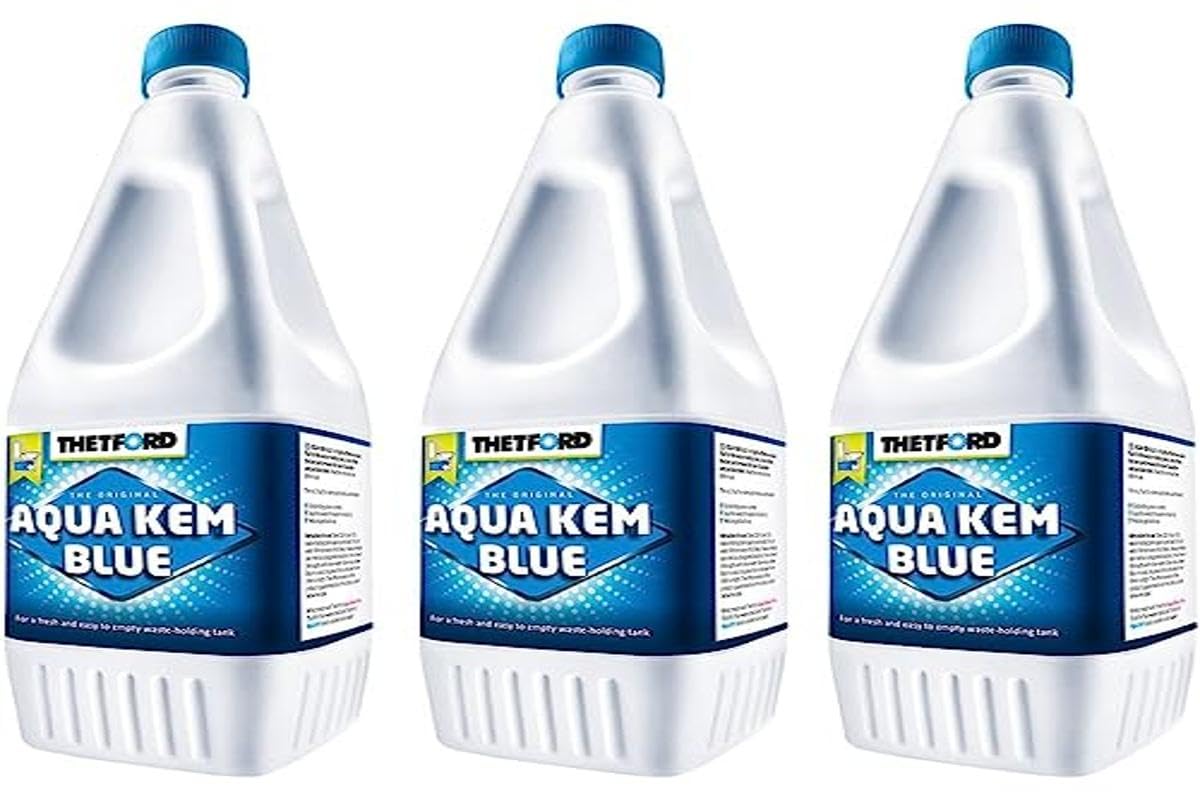 Thetford LOT 3 X Aqua KEM Blue 2L Produits WC Chimique Entretien Toilettes