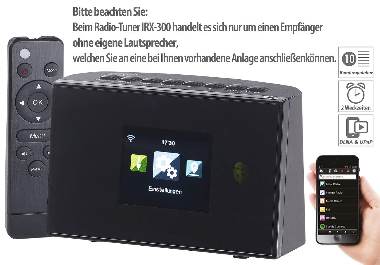 VR-Radio Internetradio Adapter: WLAN-HiFi-Empfänger (Tuner) für Internetradio (Versandrückläufer) (LAN Radio, WLAN Internetradio-Adapter, Lautsprecher iPad)