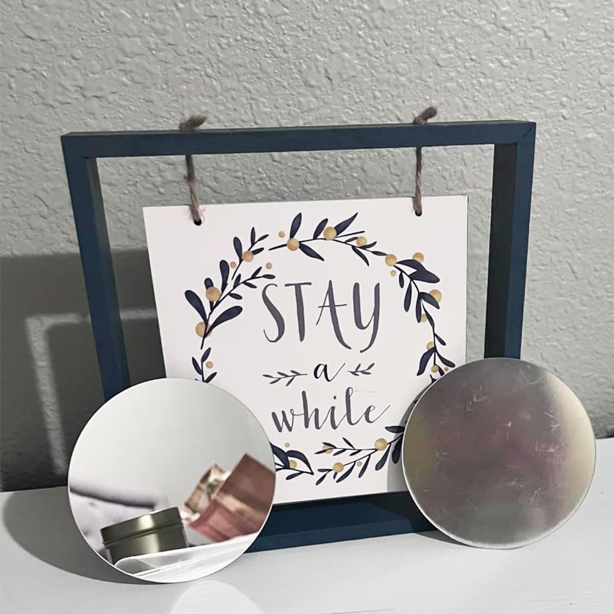 Small Round Mirrors for Centerpieces, 6 Inch 7PCS 2mm Acrylic Mirrors Candle Plate Circle Mirror Candles Trays Mirror Tiles for Wedding Table Centerpieces Birthday Decorations, Crafts, Wall Decor