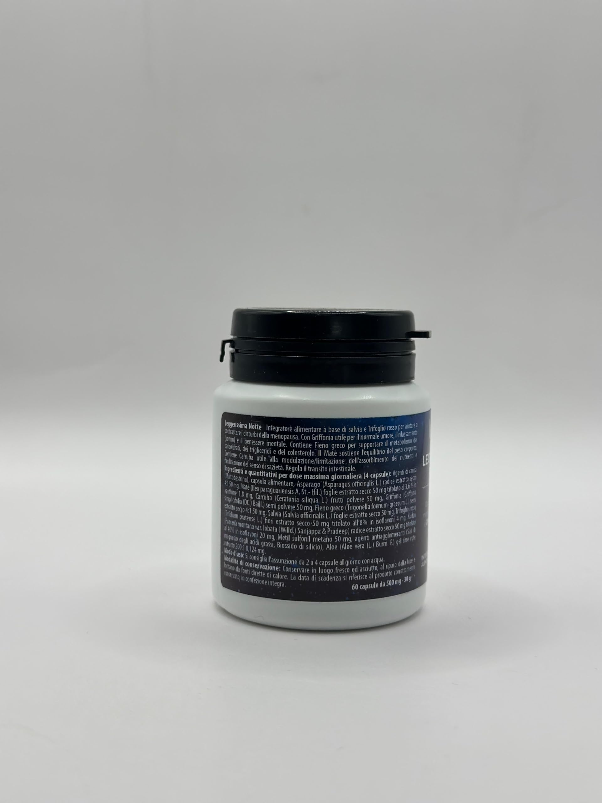 Leggerissima Notte Integratore Alimentare Notturno in Capsule, 180 Capsule | Supporto al Controllo del Peso, Benessere Notturno, Con Griffonia, Fieno Greco e Mate