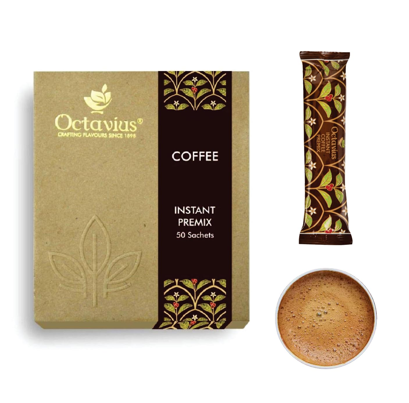 Buy Octavius Instant Coffee Premix 50 Sachets Economy Pack 3 In 1 Coffee Sachets Hot