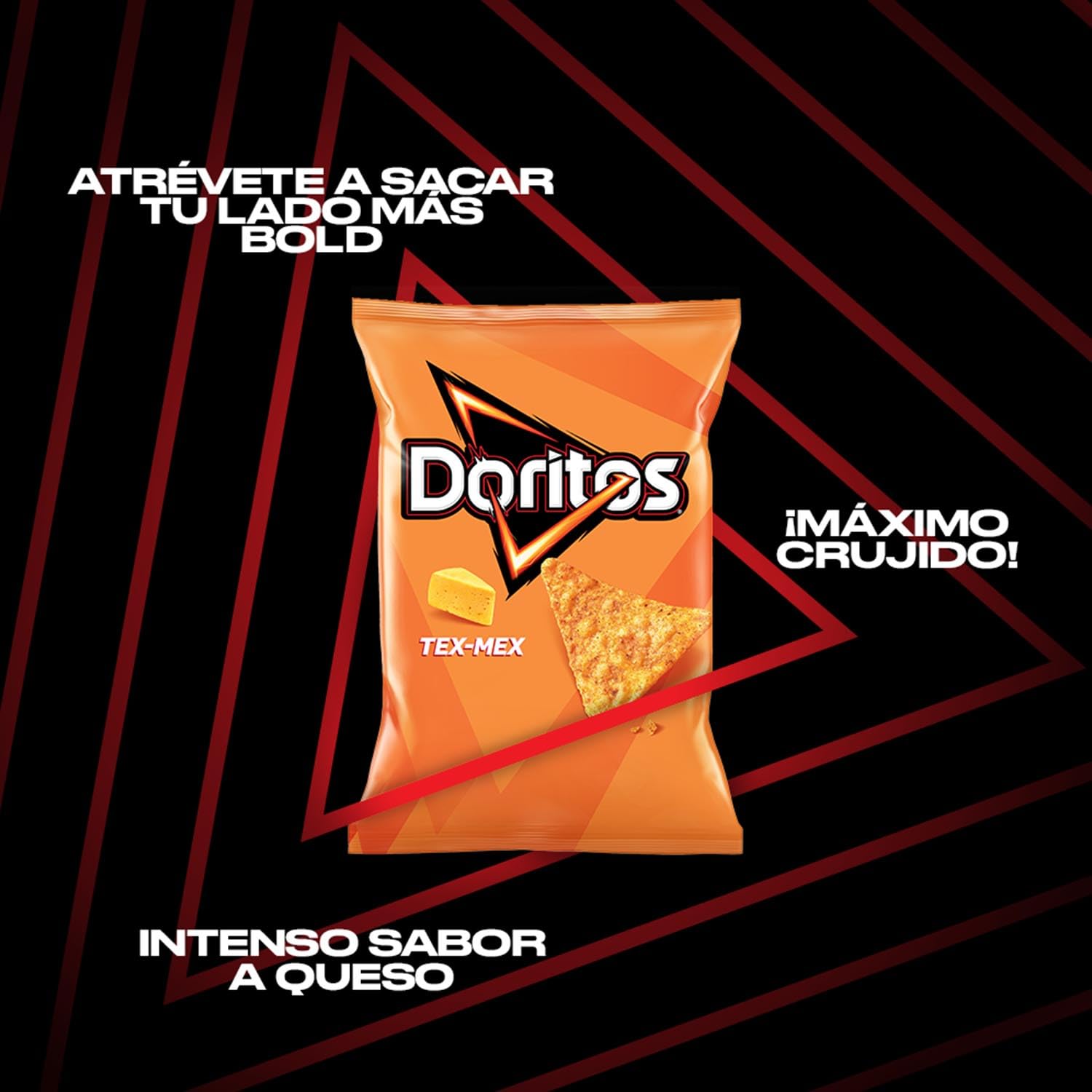 DORITOS Tex Mex Nachos de Maíz Sabor Queso para Aperitivo y Fiestas, Bolsas Individuales de 140 g, Pack de 15