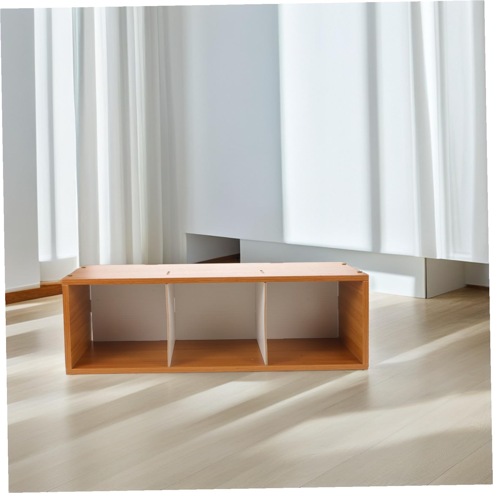 GALPADA Estante Organizador de CD y Dvd de Madera Gran Capacidad y Diseño Ahorrador de Espacio para Escritorio y Hogar