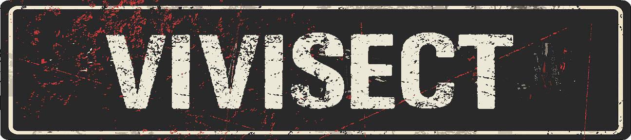 VIVISECT Black Grunge Style Rustic Vintage Look 8" Wide Decal Bumper Sticker for use on Any Smooth Surface