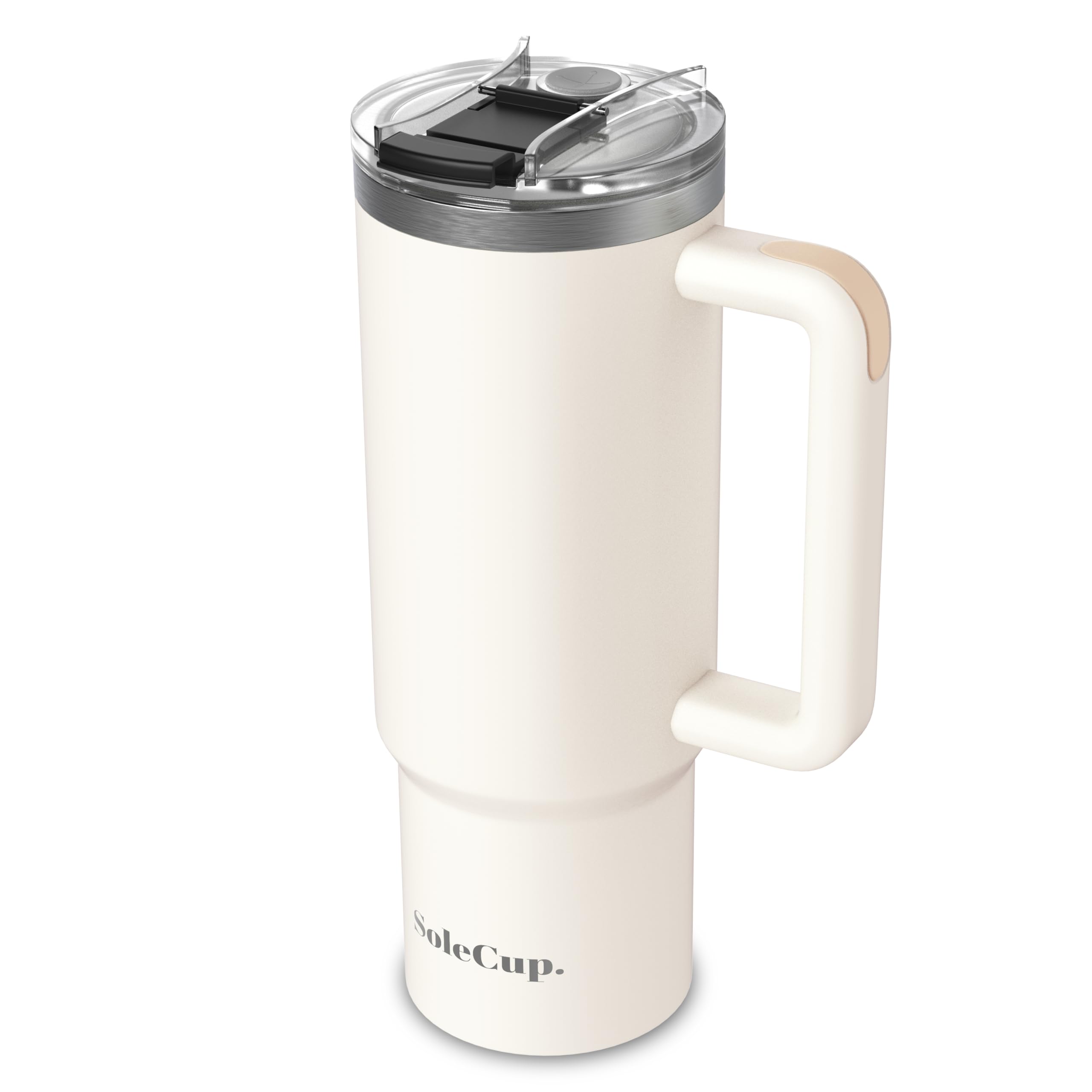 SoleCup. 30oz Travel Mug with Handle, Lid and Two Straws, Drinks Stay Hot for 8 Hours and Cold for 24 Hours - Image 2