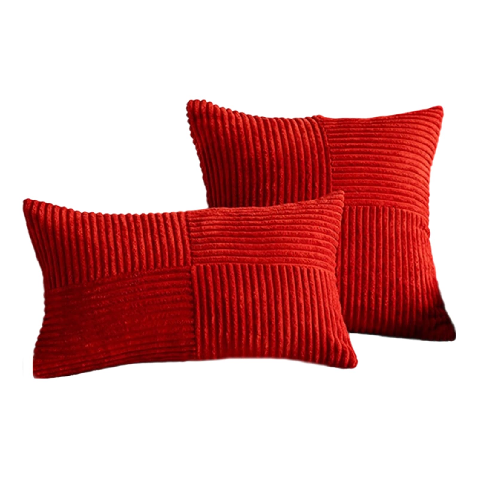 Woedpez 2Pcs Pillowcases Corduroy Square Pillow Covers 45x45cm 30x50cm Decorative Cushion Sleeve Case for Sofa and Bed Decorative Pillow Case