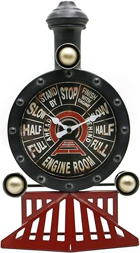 YOUKI Decoración de pared de tren vintage, reloj steampunk, regalos de tren para hombres, reloj de cueva para hombre, arte de pared para oficina y