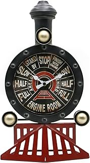 YOUKI Vintage Train Wall Decor,Steampunk Clock,Train Gifts for Men,Man Cave Clock,Wall Art for Office Bedroom