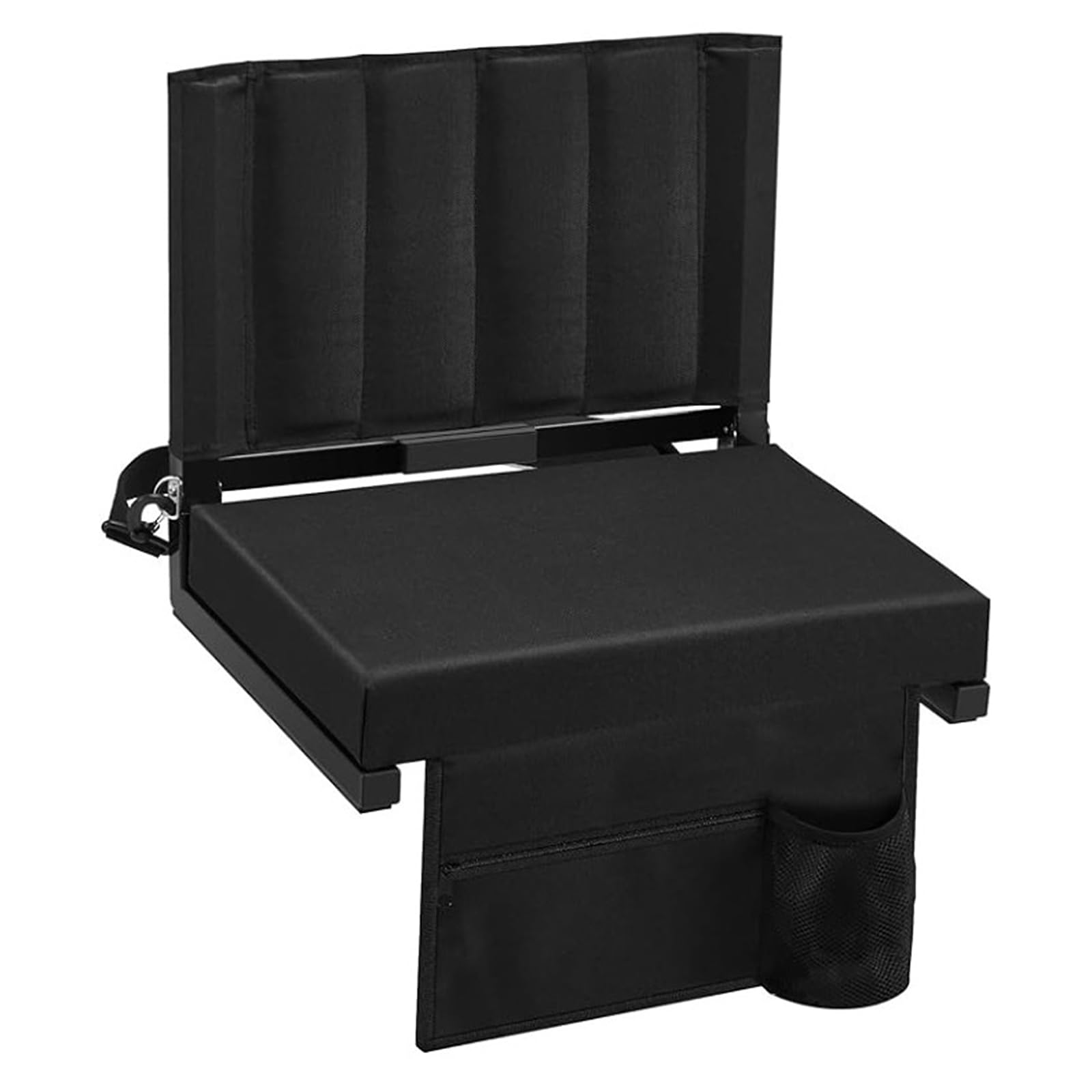 TOPROAD Stadium Seats for Bleachers with Back Support, Wide Padded Bleacher Seats, Portable Folding Stadium Chair with Cup Holder and Shoulder Strap for Outdoor Sports Events, Picnics, Beaches