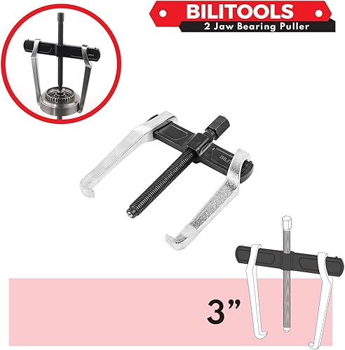 Miniatura 2 de BILITOOLS Extractor de engranajes de 2 mordazas de 3 ", externo interno para la extracción de poleas Volantes rodamientos y engranajes