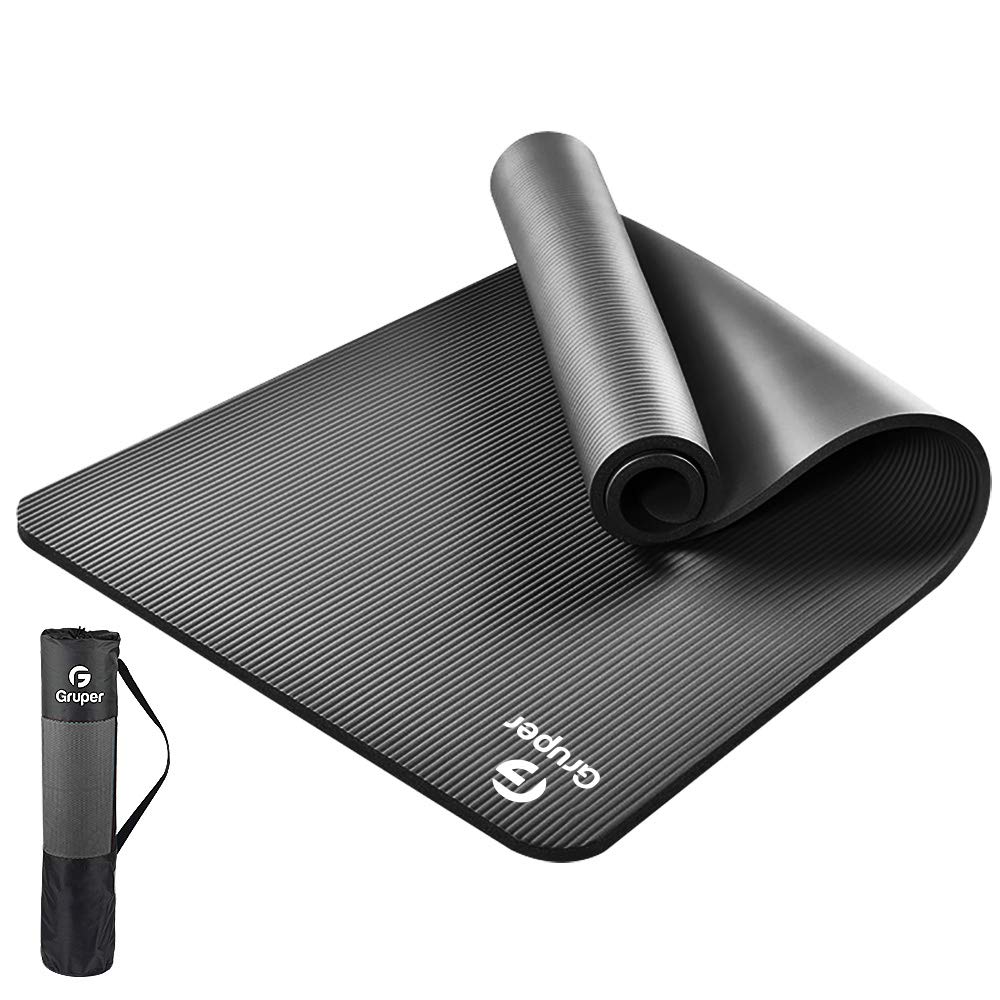 Yoga Mat Non Slip NBR Thick Yoga Mat, 72"L x 32"/24"W x 0.6"/0.4"TH (185cm x 80cm/61cm x 15mm/10mm), Anti-Tear Exercise Mat with Carrying Strap and Bag, Workout Mats for Yoga, Pilates, Floor Exercises