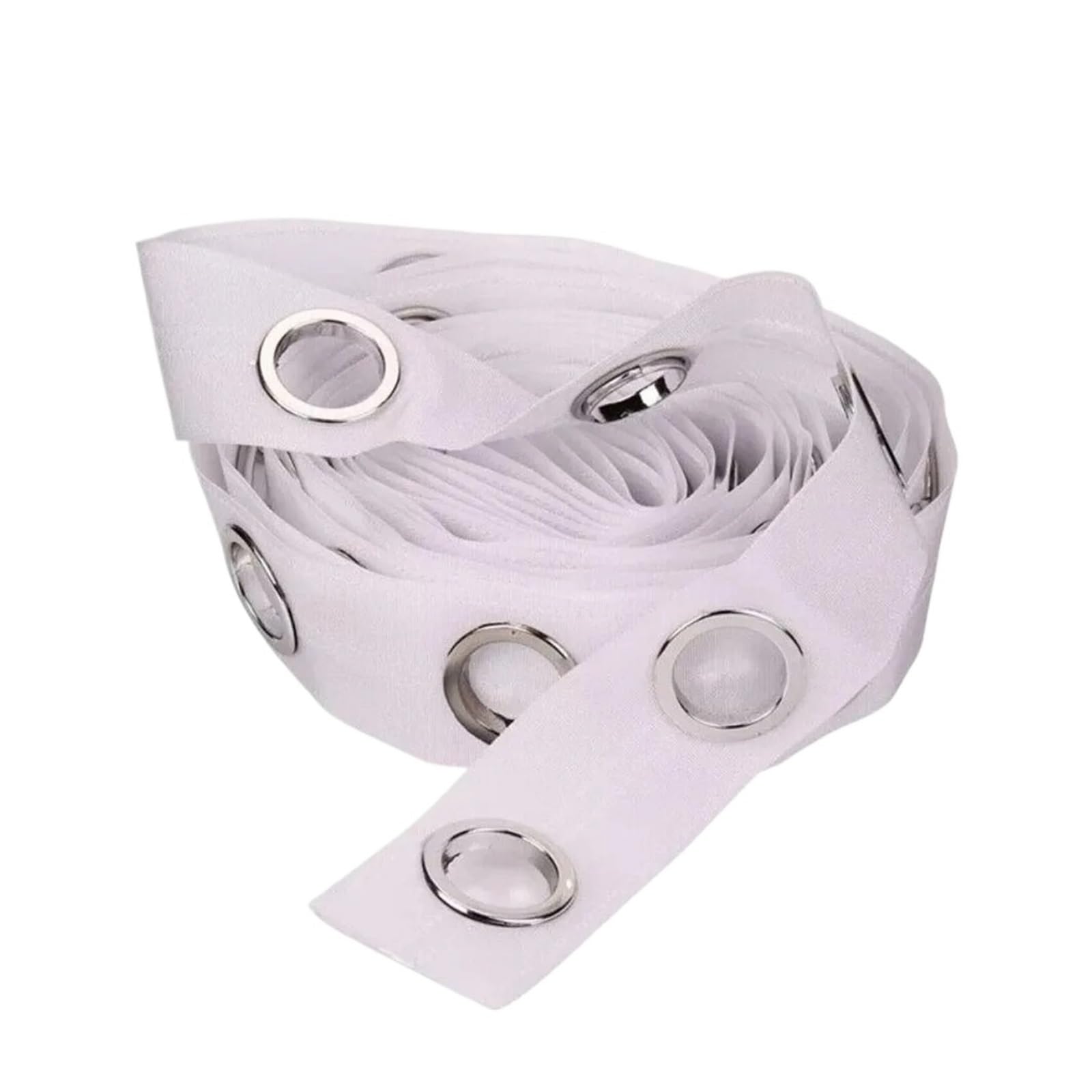 Occhielli per tende Nastro for testa in tessuto non Anelli for occhielli rotondi for punzonatura con occhiello fai-da-te Accessori for tende in nylon Tende for(10M-80Rings)