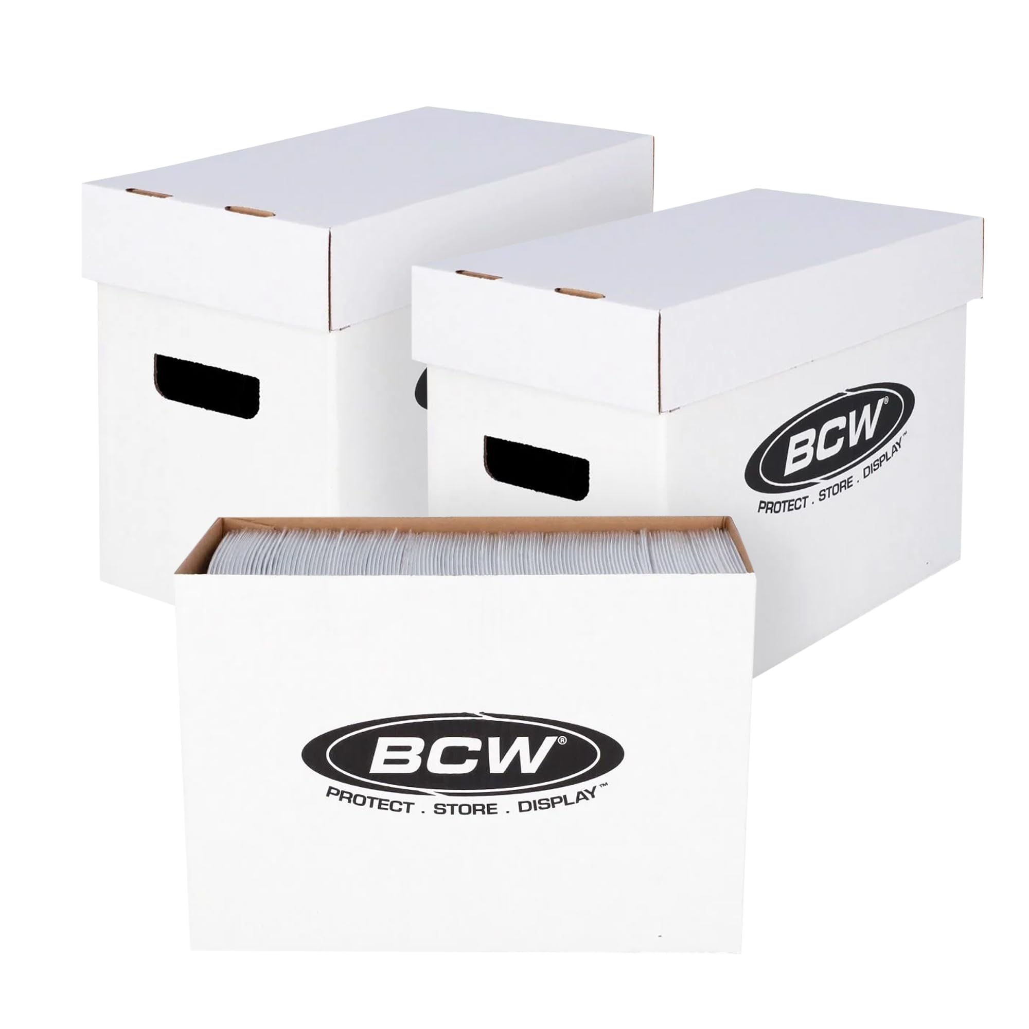 Short Comic Storage Box - 3 Pack | Holds 150-175 Current/Silver Age Comics | Stackable, Durable 200 lb. Strength