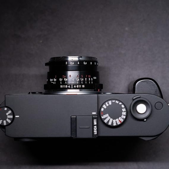 Wooden Wood Hand Grip + Aluminum Alloy Baseplate QR L Handle for M11 M11P M11M Camera (Ebony + Black Base)