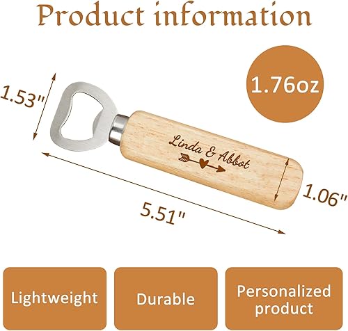 Miniatura 5 de Abrebotellas de madera personalizado, regalo de cerveza para él, padrino, hermano, amigo, padre, regalos únicos para el día del padre, cumpleaños,