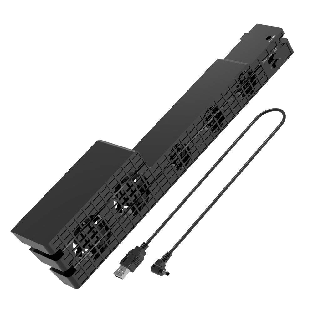 DollaTek Ventilateur de Refroidissement USB Super Externe à 5 températures avec câble USB, Noir pour Console de Jeu PS4 Pro
