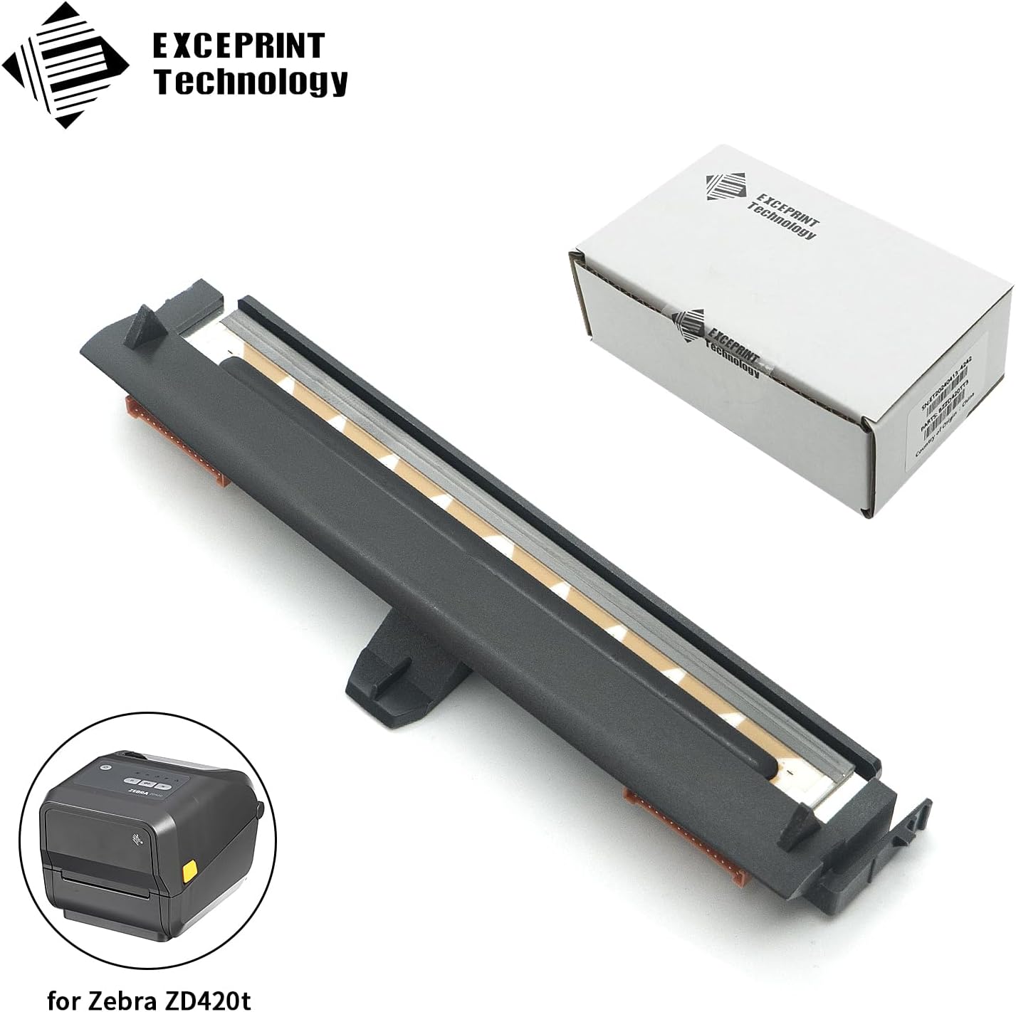 P1080383-227 Printhead for Zebra ZD420T ZD620T ZD621T 300dpi Thermal Label Barcode Printer, Premium Print Head Replacement