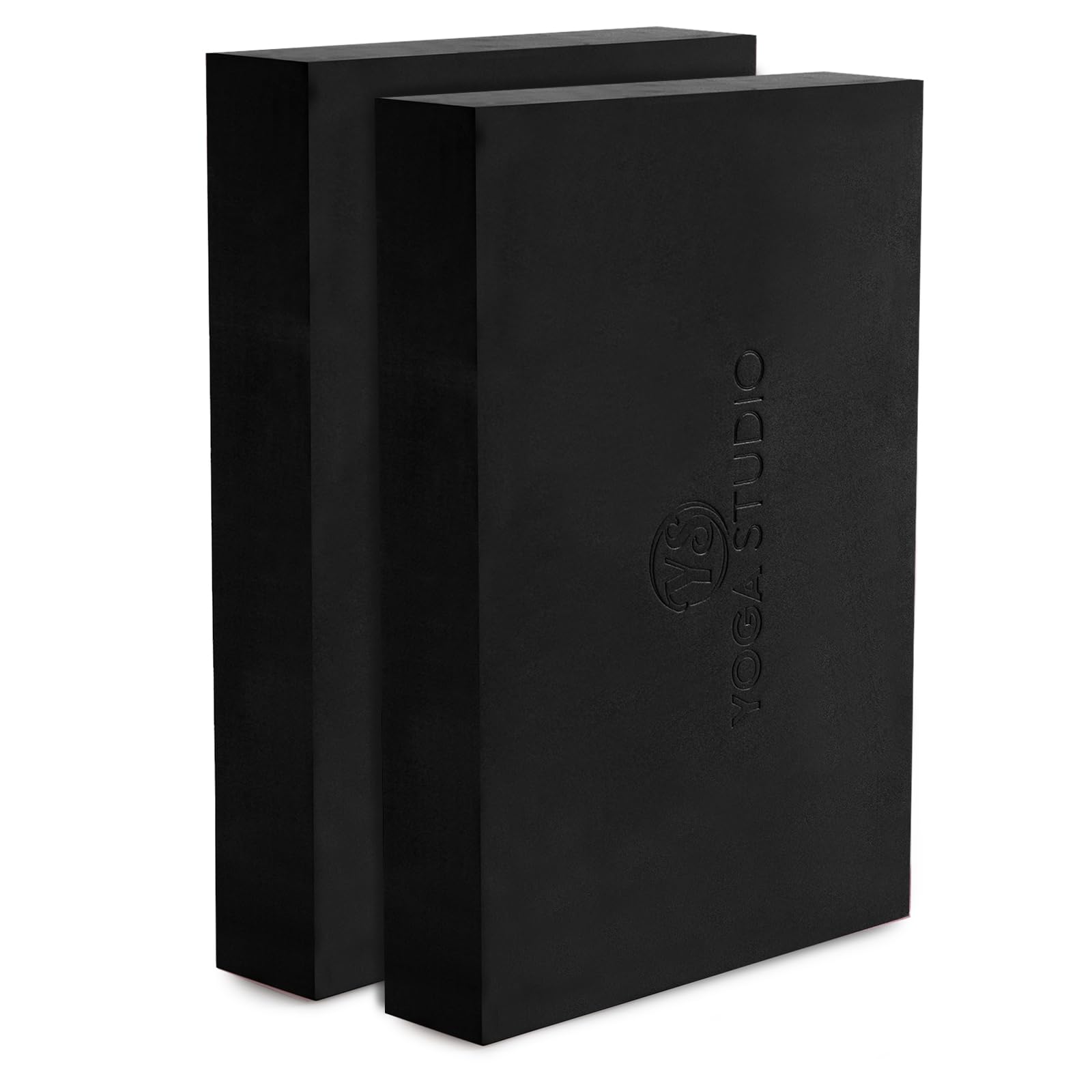 Yoga Studio Yoga Block - 30cm x 20cm x 5cm, Non-Slip EVA Block - Twin Pack, Lightweight Exercise Accessory (Black) — image 1