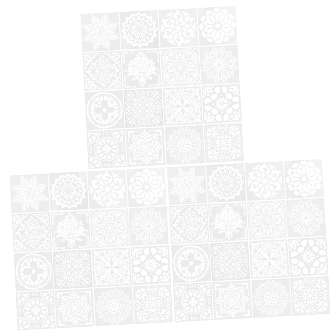 Operitacx 48pezzi Stencil per Pittura Mandala Modelli per Decorazioni Accessori per Arte Murale e Scrapbooking Template Riutilizzabili Pet per Creazioni Facili e Festive