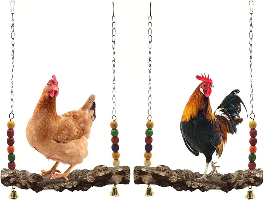 Amazon | ニワトリバード ブランコ ニワトリパーチ 天然木製ブランコ