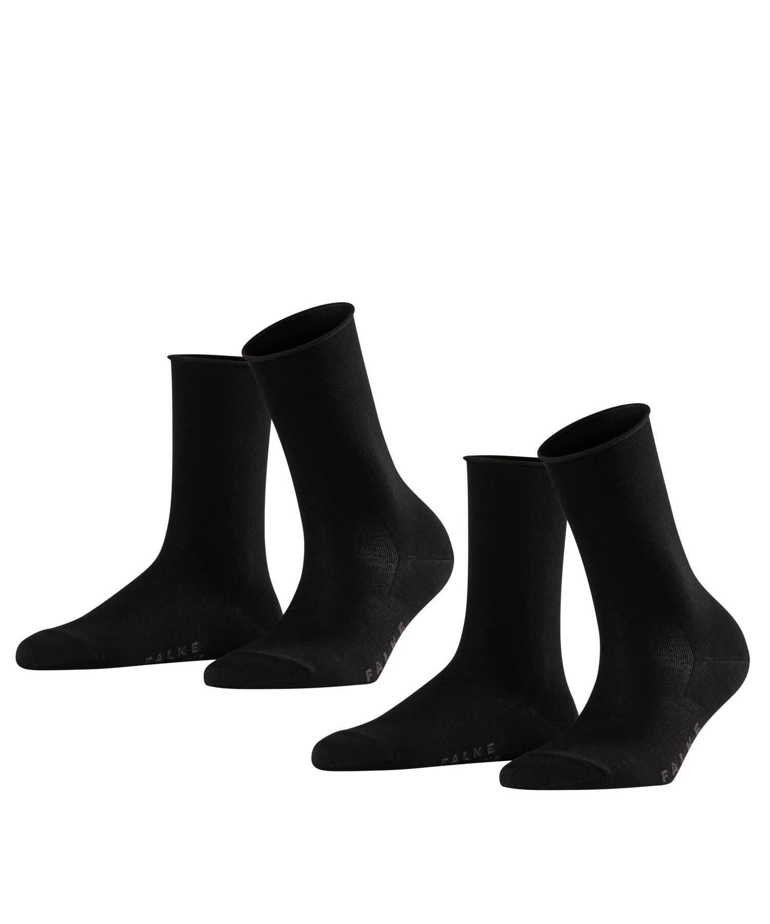 FALKE Women's Active Breeze Multipack W So Lyocell Plain 2 Pairs Socks, Black 0010, 2.5-5