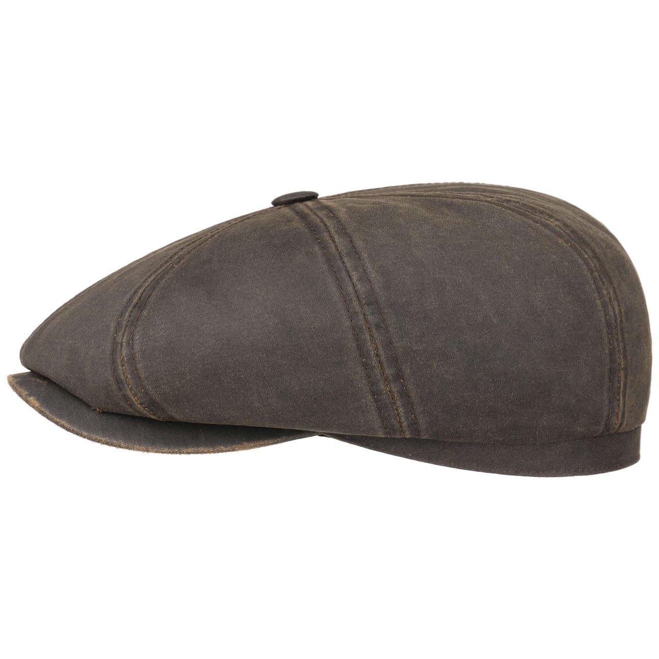 Stetson Hatteras Cap - Newsboy Flatcap - UV Protection 40+ - Unisex Brown