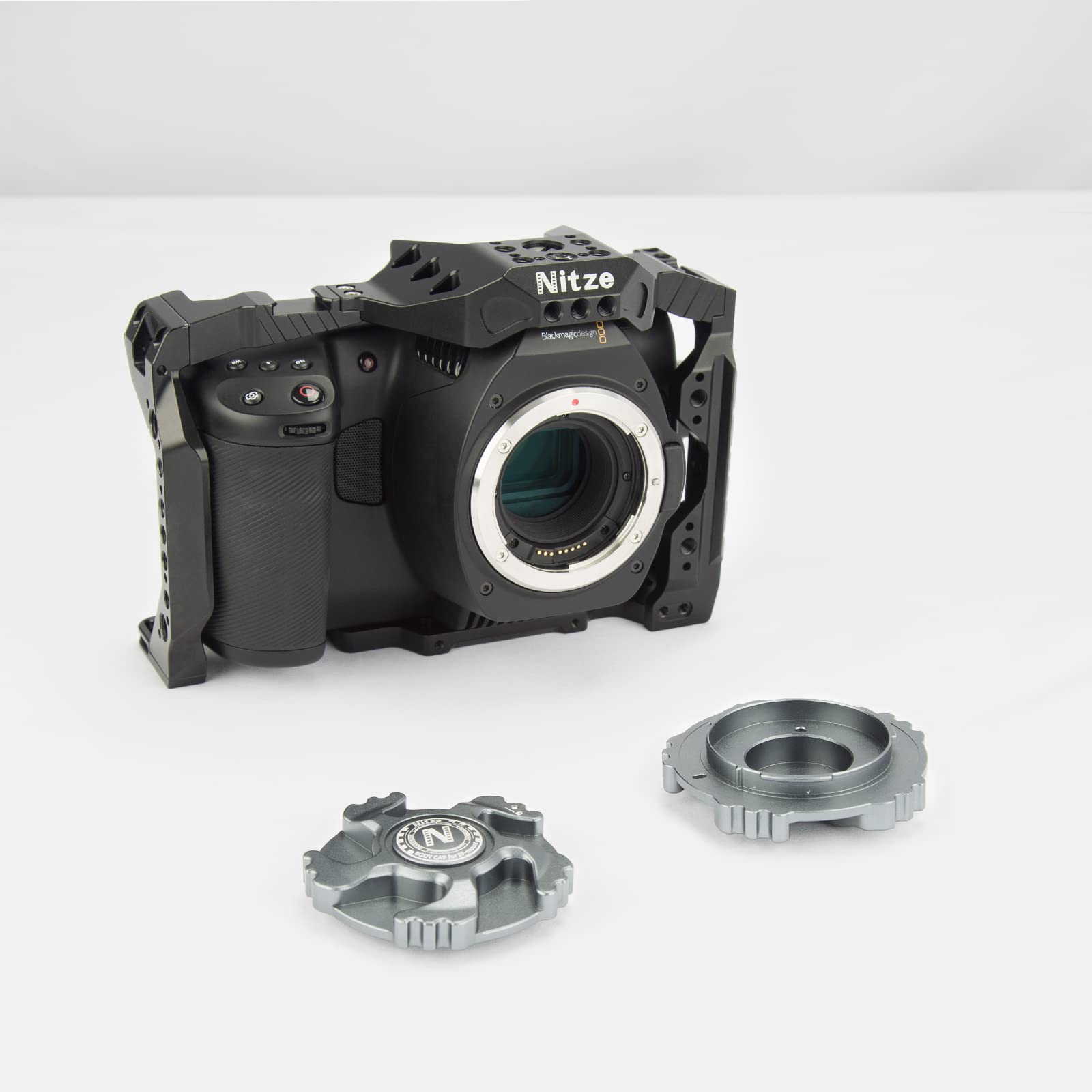 Nitze EF Mount Kameragehäusekappe – Aluminium, Für Canon EF Kameras Wie 5D Mark IV, 6D, 80D, 90D