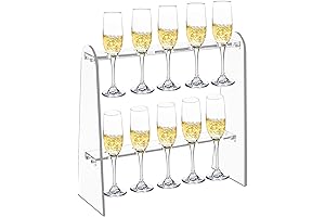 2-Tier Acrylic Champagne Wall Holder: An Effortless Display for Unforgettable Gatherings