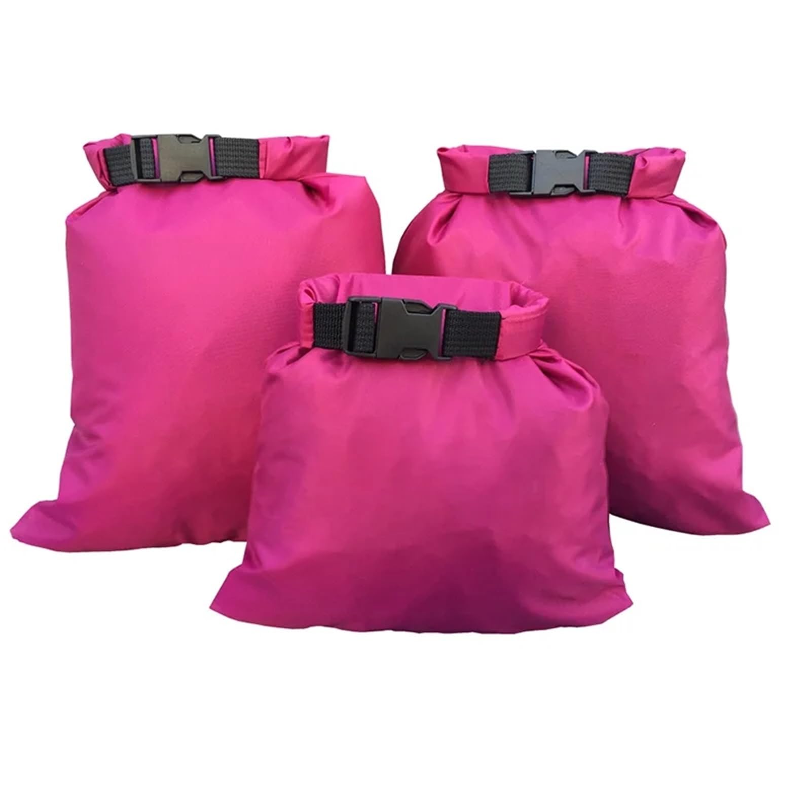 Trockensäcke Für Boote Wasserdichter Trockensack- 3 Stück wasserdichte Trockentasche, Aufbewahrungstasche, Rafting, Kanufahren, Bootfahren, Kajakfahren(Pink)