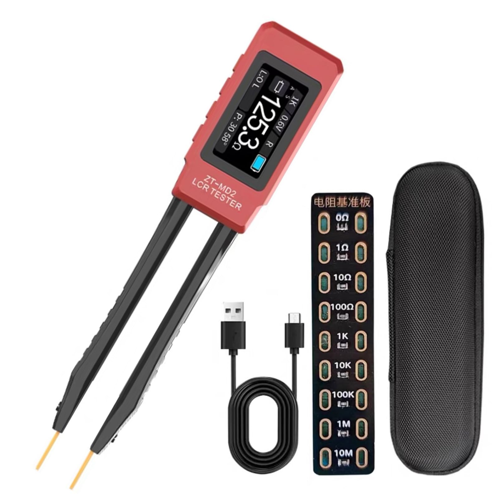 Analizadores de parámetros portátiles, brazo flexible, identificación automática de voltaje, resistencia, inductancia, capacitancia, medición de resistencia