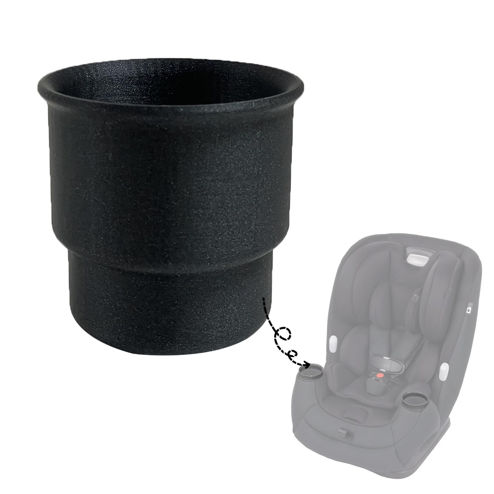 1PC Universal Car Seat Cup Holder Compatible with Maxi COSI Pria, Safety 1st Everfit & Grow and Go - Durable Black Single Cup Accessory for All-in-One