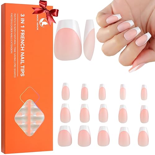 MAGIC ARMOR Puntas de uñas de gel tipo ataĂşd, 120 puntas de uñas postizas de ataĂşd largas medio mate, uñas acrĂlicas transparentes en forma de MAGIC ARMOR Puntas de uñas de gel tipo ataĂşd, 120 puntas de uñas postizas de ataĂşd largas medio mate, uñas acrĂlicas transparentes en forma de