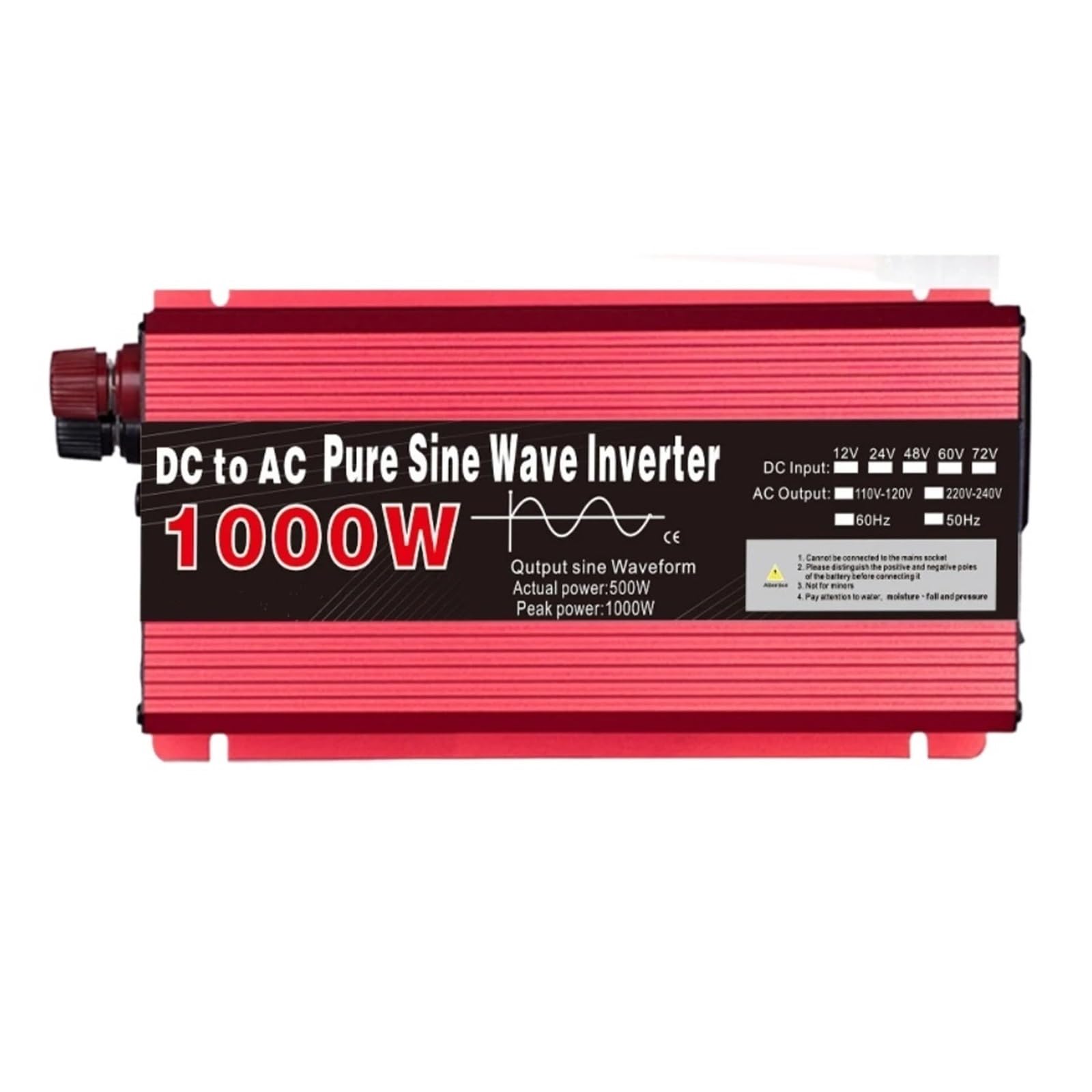 SWEWDSQG Inverter 12v 220v Pure Sine Wave 1000W 1600W 2200W 3000W DC 12v To AC 220V Power Supply Converter Inverter(1600W)