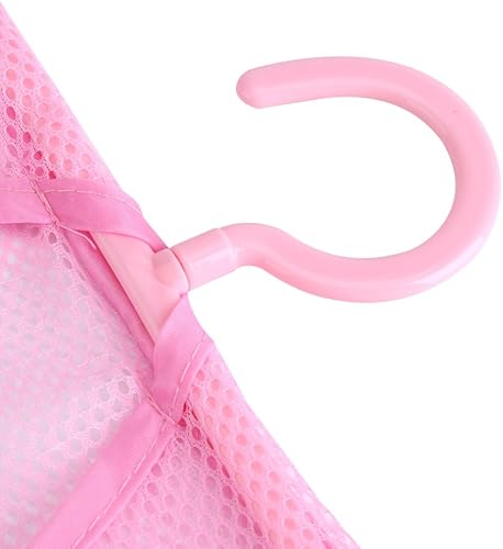 Miniatura 9 de LiebeWH Bolsa de almacenamiento de malla colgante para lavandería, bolsa de ropa sucia con gancho para colgar para pared, armario, caravana, baño,