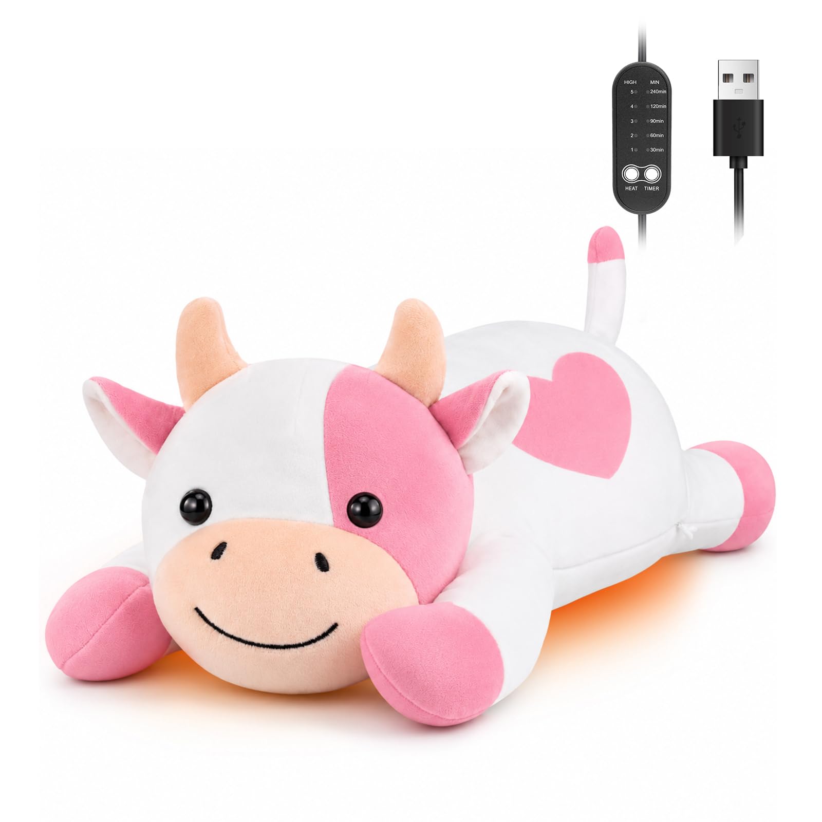 Manta eléctrica con apagado automático, almohadilla térmica eléctrica USB para período, cojín térmico Warmies, cuello, espalda, hombros, vientre, regalos de Navidad para mujeres y niñas