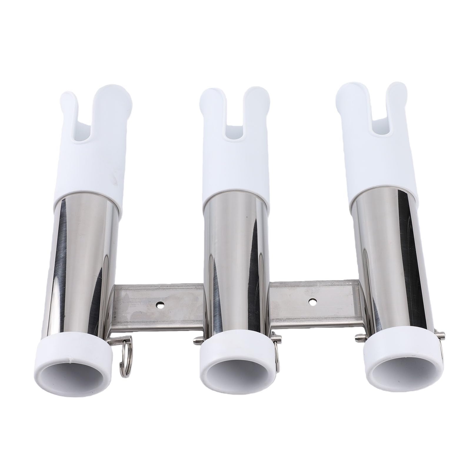 Portacanna da Pesca per Barche Tubo in Acciaio Inossidabile a 3 Maglie per Camion Yacht Marino con Custodia in PVC Antigraffio, Supporto per Asta a 3 Canne per Kayak da Pesca, Resistente