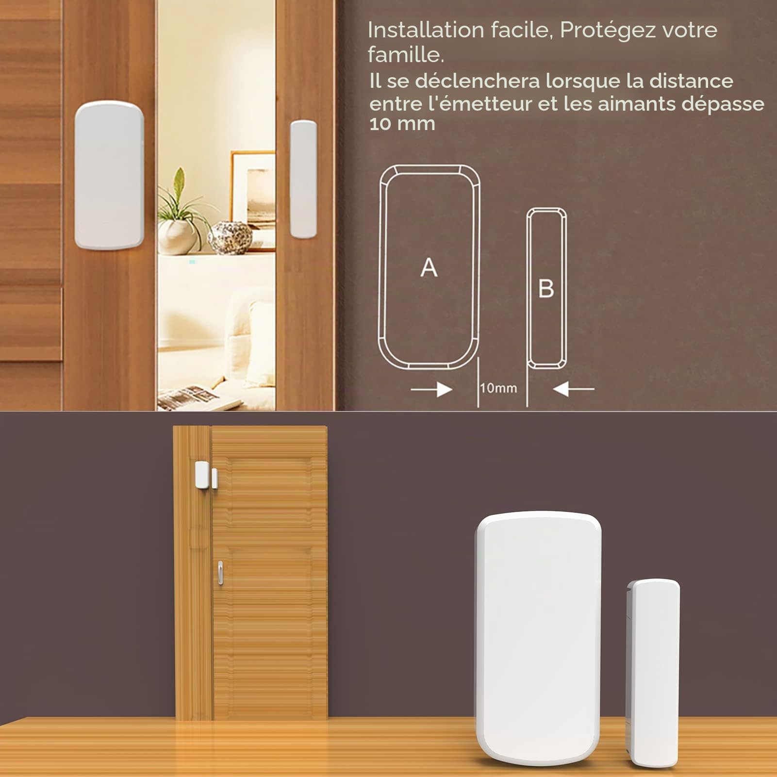 Wolf Guard WiFi 4G Kit d'alarme antivol sans fil pour la maison, Tuya Smartlife App, compatible Alexa