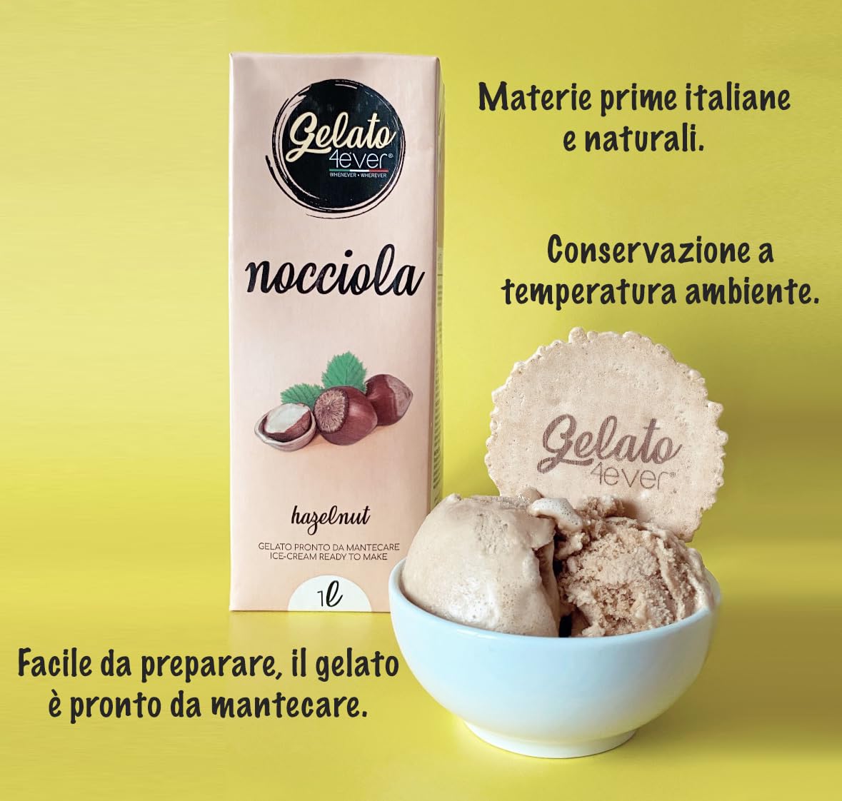 Gelato 4ever Crema helada lista para batir Paquete de 2 Fiordilatte