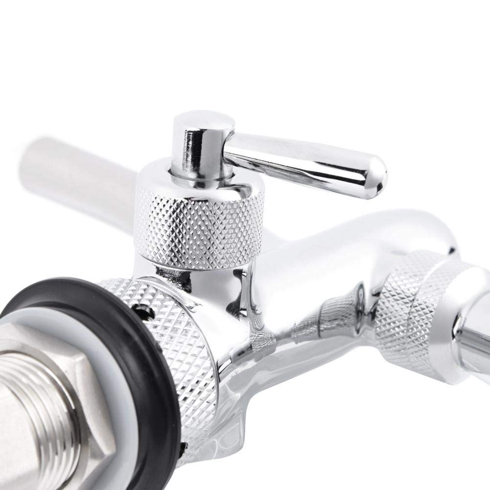DEWIN Einstellbare Zapfhahn Edelstahl G5/8 Bierhahn für Hausbar