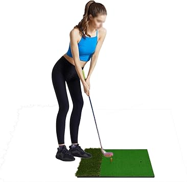 XPLKQXE Synthetic Turf Golf Practice Hitting Mat, Golf Putting Training Mats with Rubber Base, Portable Golf Aids Incline Mat for Indoor Outdoor Practice (Color : Green-70x40cm-C, Size : 10pcs)