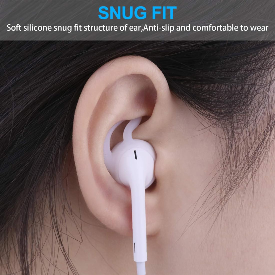 Crochet d'oreille Remplaçable en Silicone Souple Compatible avec AirPods, Antidérapant et Anti-Perte, Accessoire Écouteur Multicolore