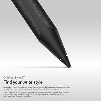 OnePlus Stylo 2, Ultra-Low Latency Stylus for OnePlus Pad 3, 16,000-Level Pressure Sensitivity, Magnetic Attachment, Fast Pairing, Long Battery Life, Tilt Support
