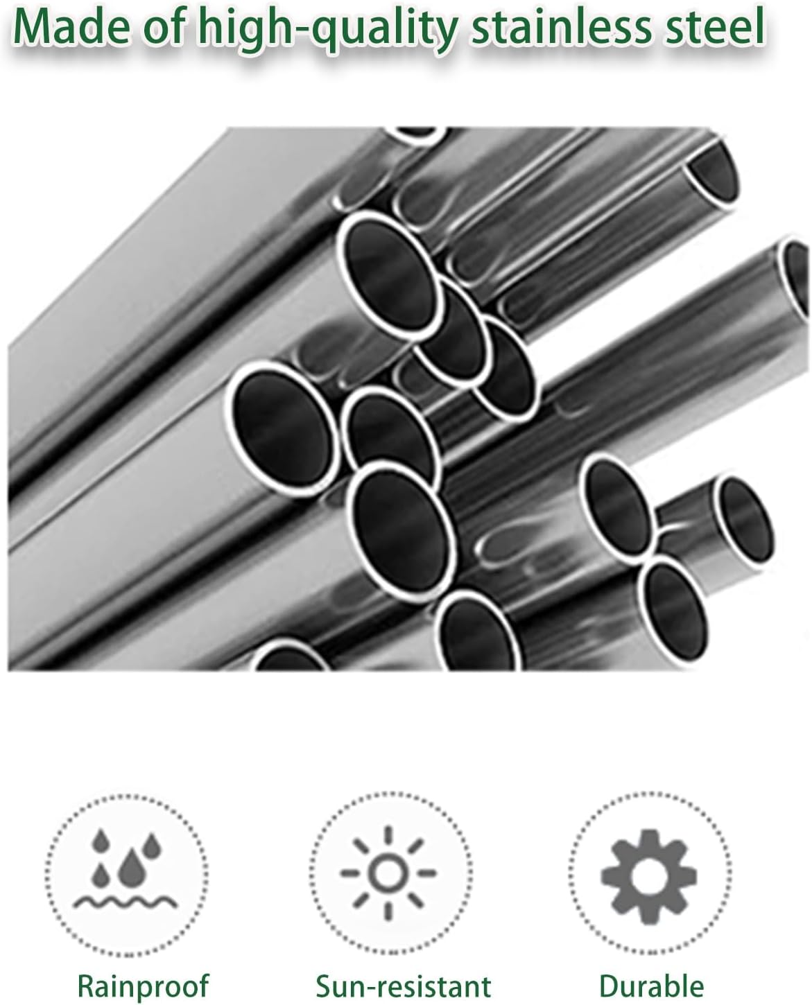 Standing Ashtray, Stainless Steel Cigarette Bin, Smoking Cigarette Butt Receptacles, Outdoor Ashtray with Inner Bucket, for Patios Gardens Hotels Pubs(Black)