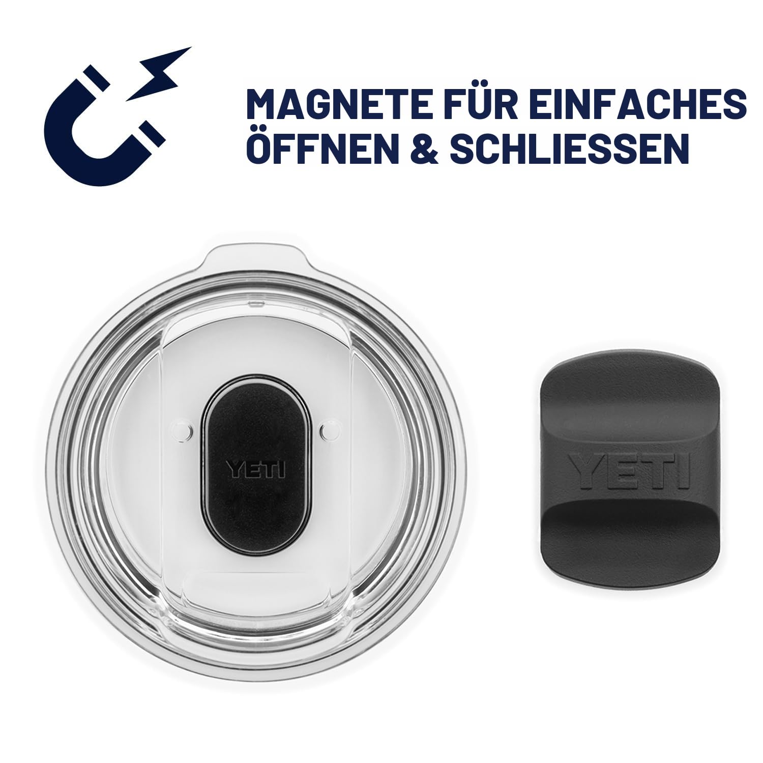 YETI Rambler Weinglas, vakuumisoliert, Edelstahl mit MagSlider-Deckel, 284 ml, Marineblau