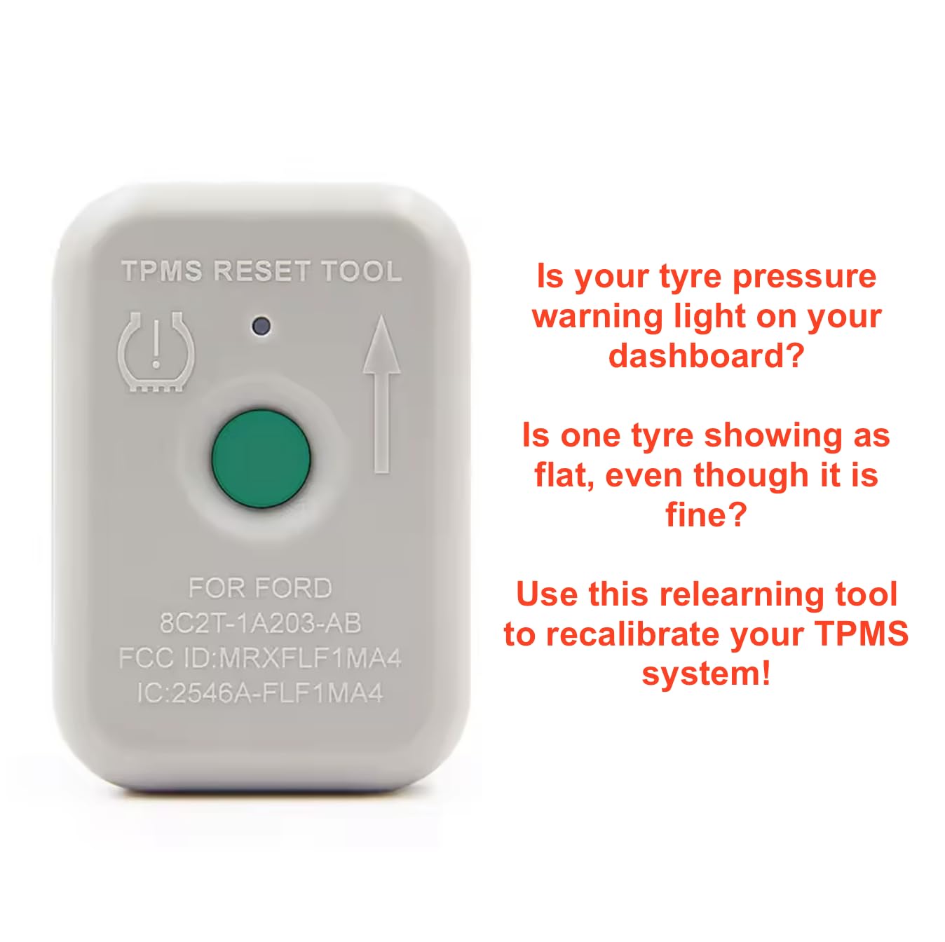 TPMS 19 8C2T-1A203-AB Tyre Pressure Monitor TPMS Relearn Tool Digital Tire Pressure Sensor Activation Reset Tool for Ford & Mazda Car Models — view 2