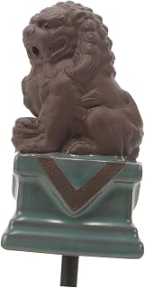 VICASKY Ceramic Lion Fountain Decor Hydroponic Planter Water Circulation Feature for Indoor Garden Aquariums for Tranquil Outdoor Spaces for Christmas Year