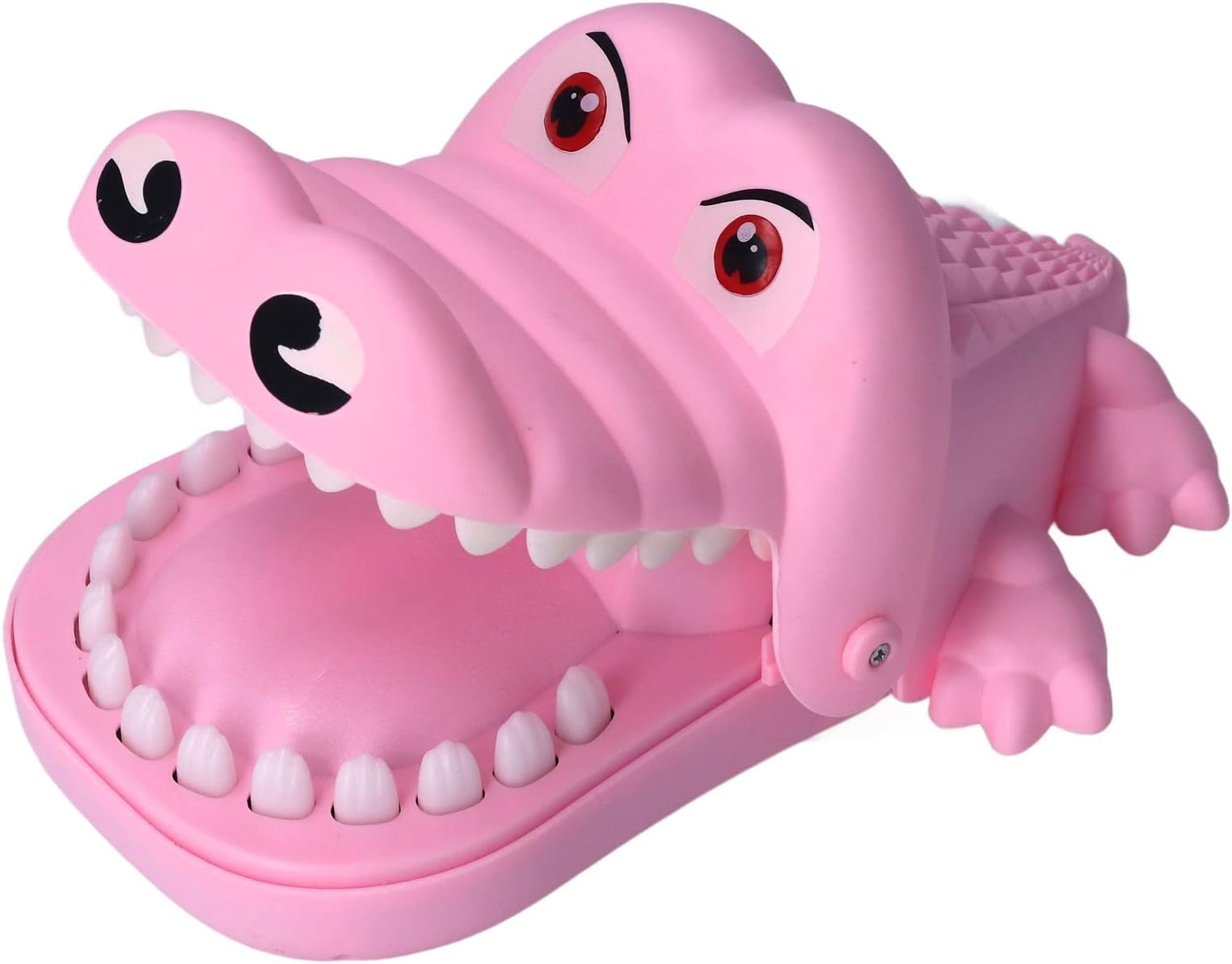 LiebeWH Teeth Dentist Game Crocodile Biting Finger Games Parent Interaction Mouth Dentist Bite Finger with Light Music (Pink)
