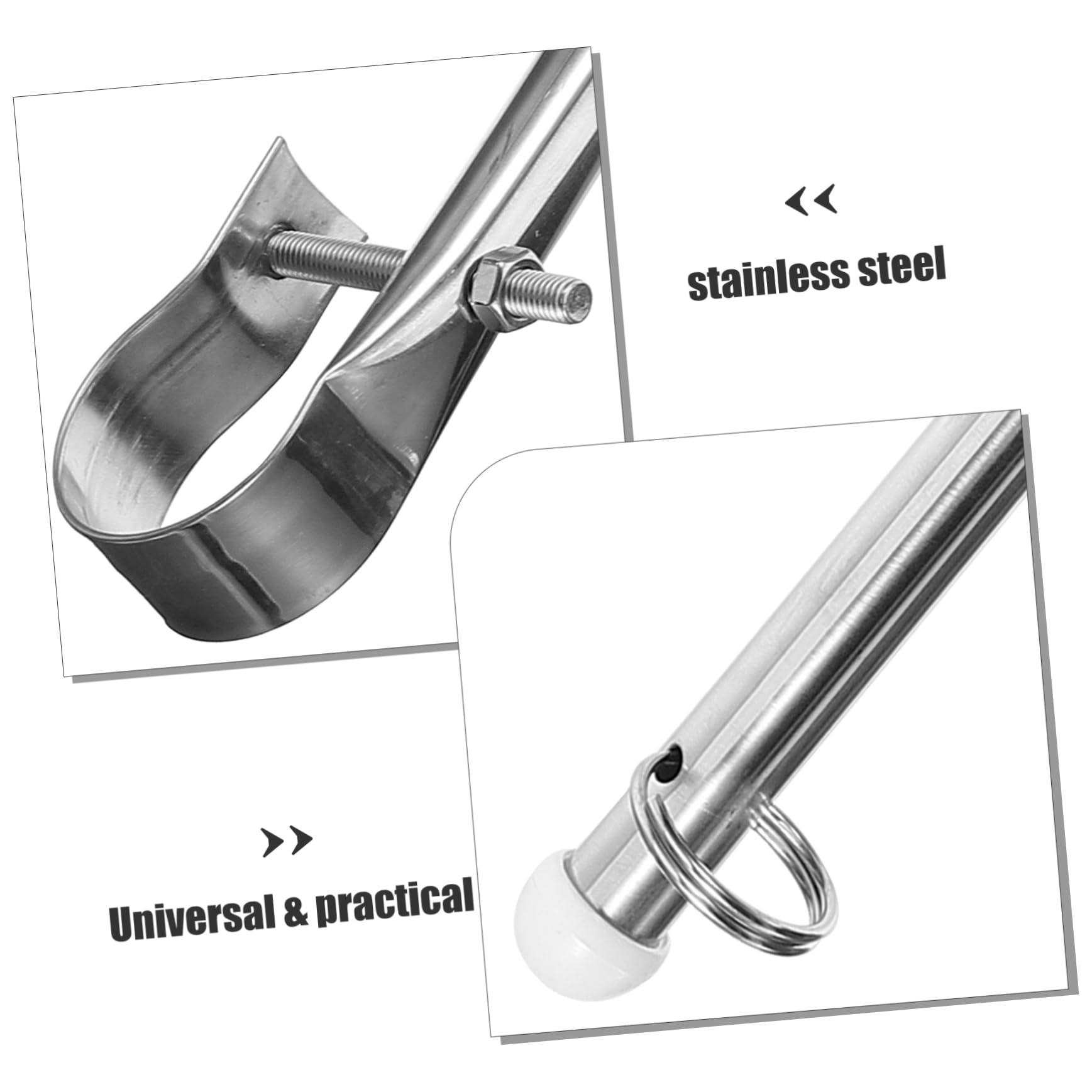 GAROZATION Porte-Drapeau Bateau Inox – Support Pour Kayak Et Voilier – Installation Facile Avec Drapeau Inclus