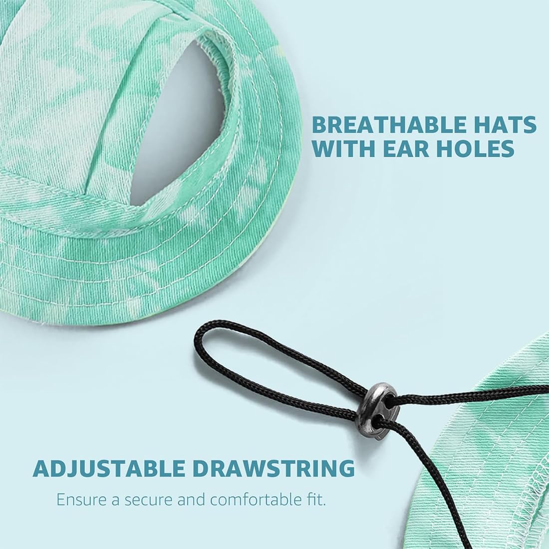 VisageVitalit Chapeau pour Chien, Casquette de Baseball pour Chiens, Casquette Chien Petite Taille, avec Trous pour Oreilles, pour Chiens de Petite, Moyenne et Grande Taille